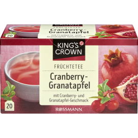 KING'S CROWN Cranberry - Granatapfel 20 Teebeutel