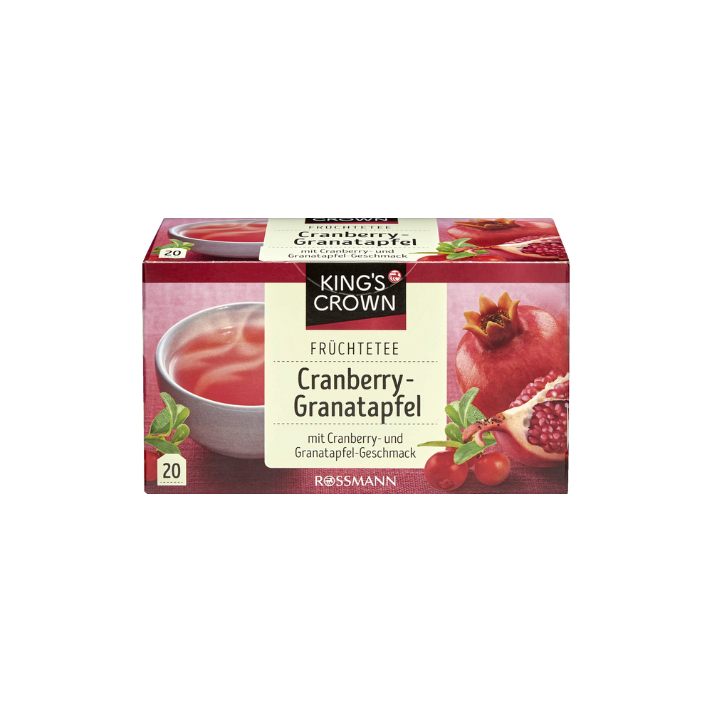KING'S CROWN Cranberry - Granatapfel 20 Teebeutel