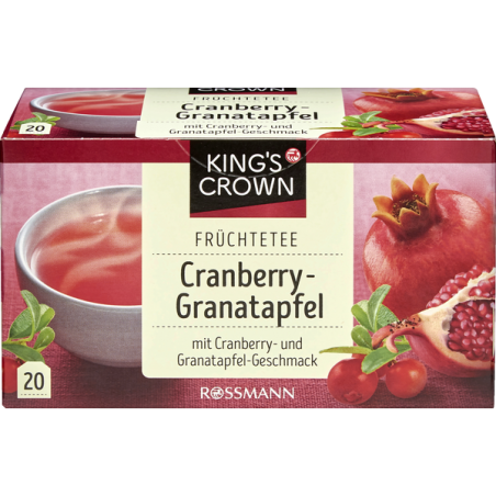 KING'S CROWN Cranberry - Granatapfel 20 Teebeutel