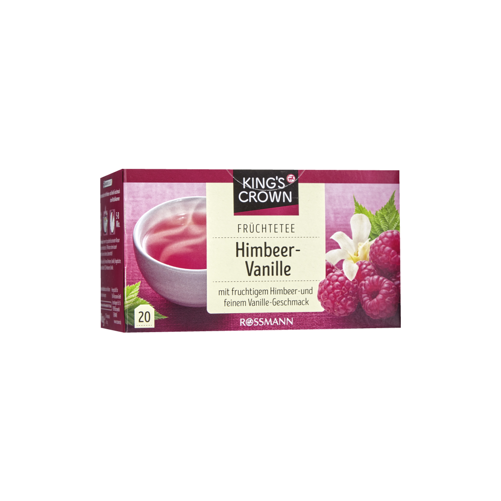 KING'S CROWN Raspberry Vanilla 20 tea bags