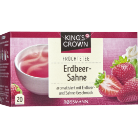 KING'S CROWN Erdbeer-Sahne 20 Teebeutel