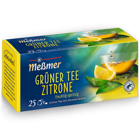 Messmer Grüner Tee Zitrone 25 Teebeutel