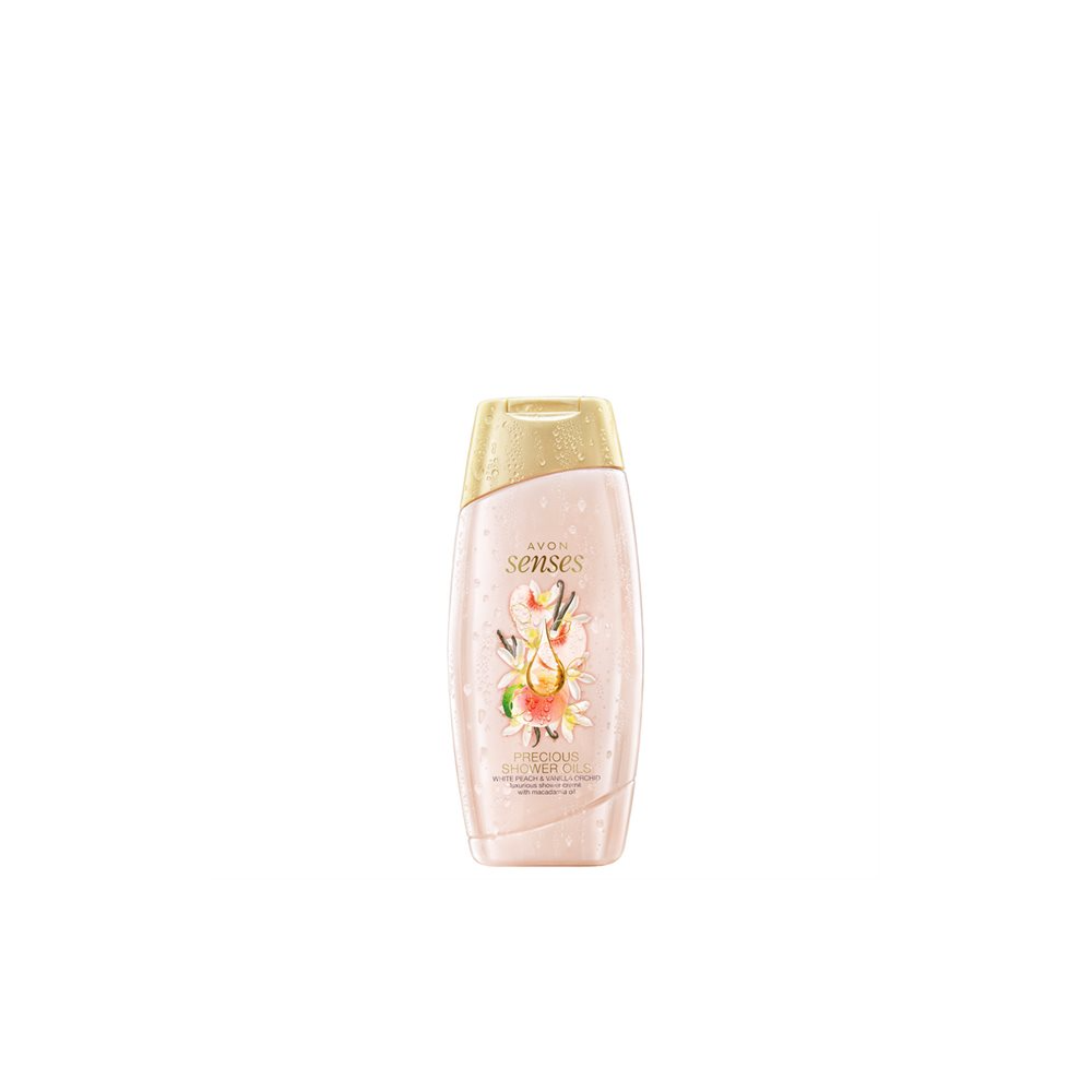 AVON Creamy shower gel with the scent of peach and vanilla 250 ml