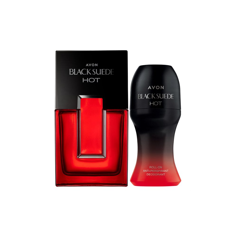 AVON Schwarzes Wildleder Heißes Set