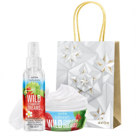 AVON BODY CARE KIT WITH FOREST STRAWBERRY WITH GIFT BAG