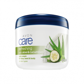 AVON Refreshing light cream for face, hands and body with aloe and cucumber extract 400 ml
