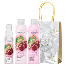 AVON BODY CARE KIT WITH PEACH AND VANILLA WITH A GIFT BAG