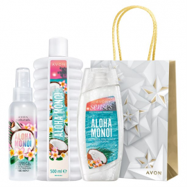 AVON BODY AND FLOWER BODY CARE SET WITH GIFT BAG