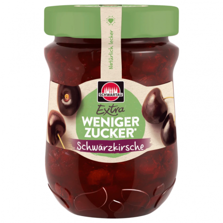 Schwartau Less Sugar Black Cherry 300 g