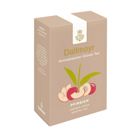 Dallmayr Pfirsich – aromatisierter Grüntee, loser Tee, 100 g