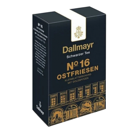 Dallmayr No.16 Ostfriesen - mix of small leaves with gold tips, loose tea 100g