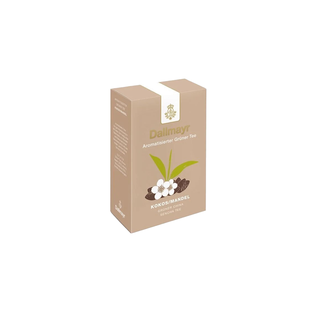 Dallmayr Grüner Tee mit Kokos- und Mandelaroma, lose, 100 g