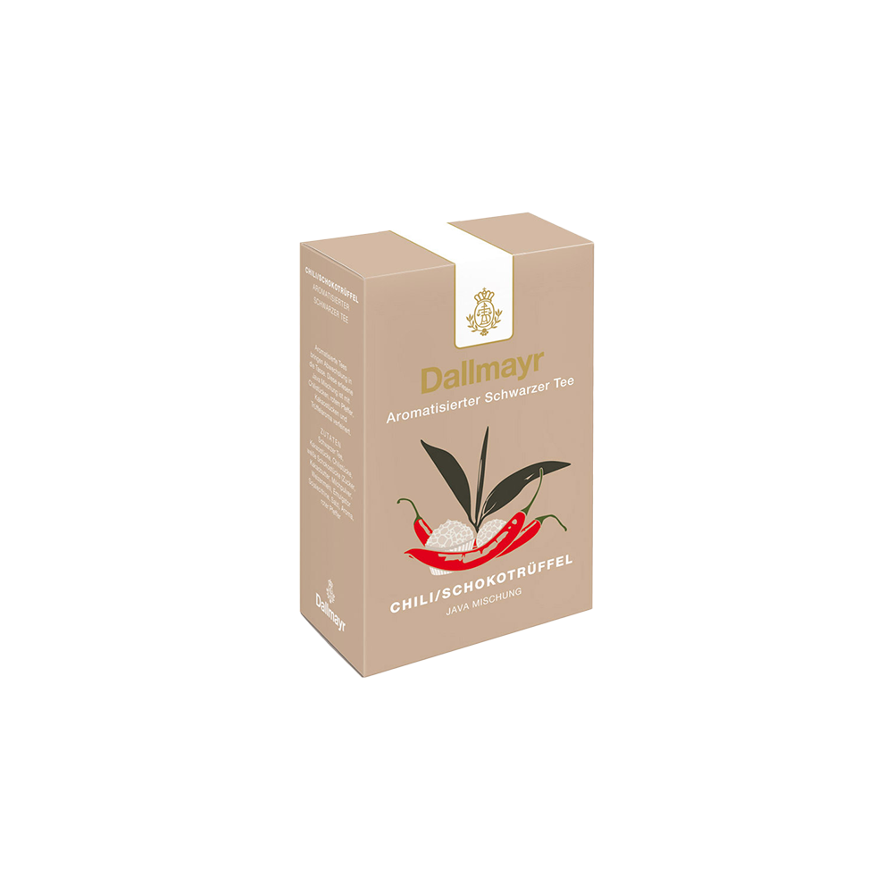 Dallmayr Chili / Schokoladentrüffel - Aromatisierter schwarzer Tee, loser Tee 100 g