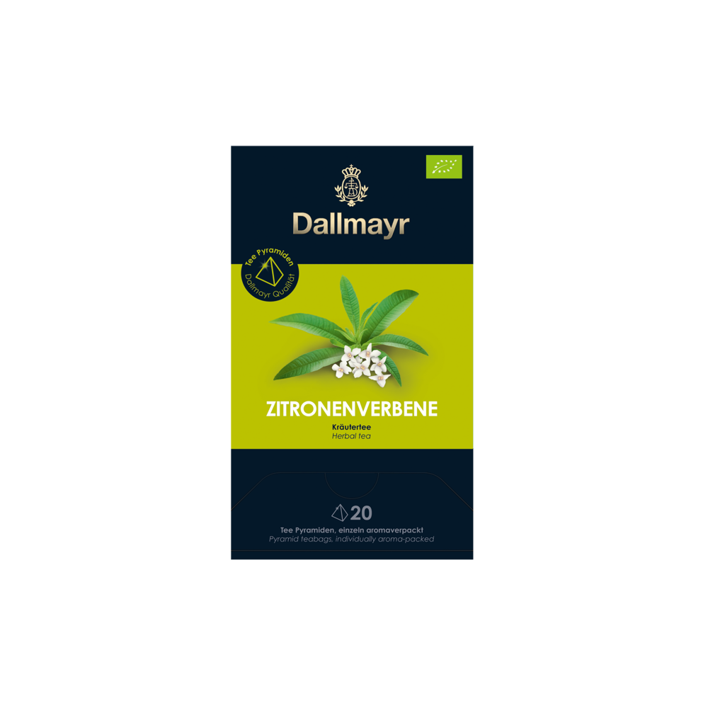 Dallmayr organic lemon verbena, 20 pyramid bags