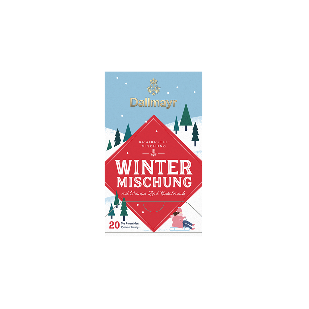 Dallmayr Winter-Mix Rooibos-Tee mit Orange und Zimt, 20 Pyramidenbeutel