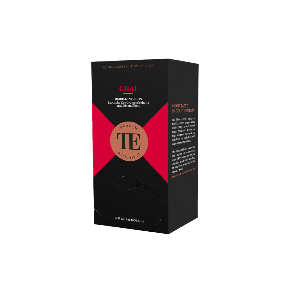 Teahouse Exclusives TE Chai, 20 Gourmet-Teebeutel