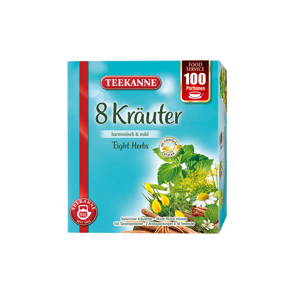 Teekanne 8 Kräuter 100 Beutel