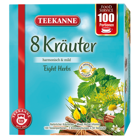 Teekanne 8 Kräuter 100 Beutel