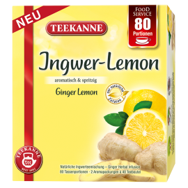 Teekanne Ingwer Zitrone 80 Beutel