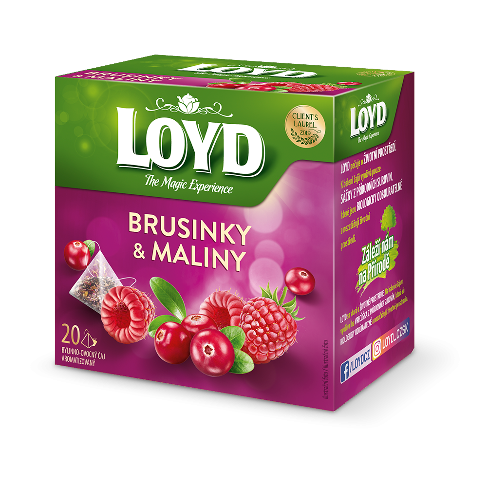 Loyd Cranberries und Himbeeren 20 Teebeutel