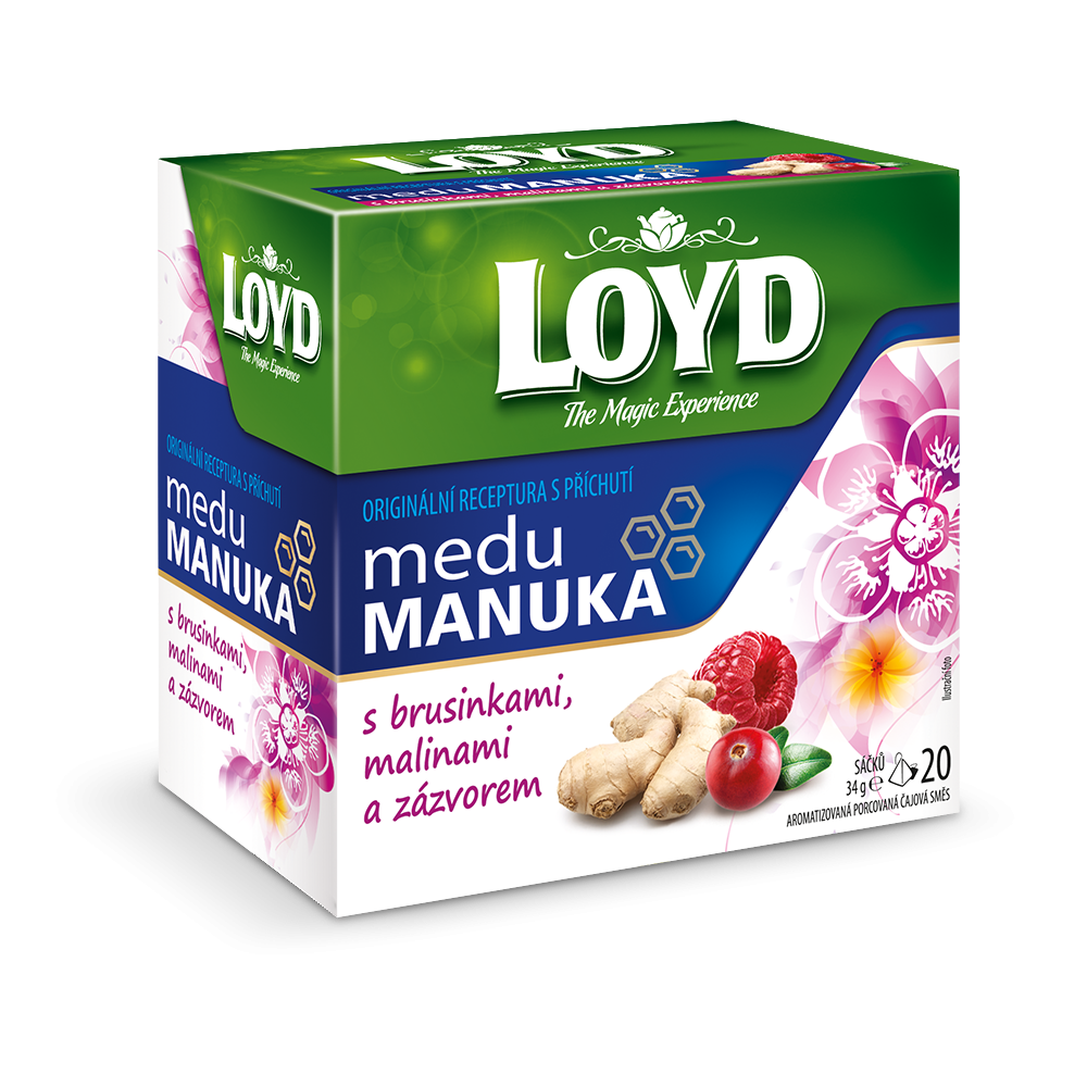 LOYD MANUKA-HONIG MIT CRANBERRIES, HIMBEEREN UND INGWER 20 TEEBEUTEL