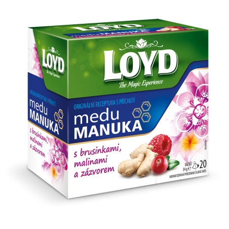 Loyd Manuka Honey With Cranberries, Raspberries And Ginger 20 Tea Bags