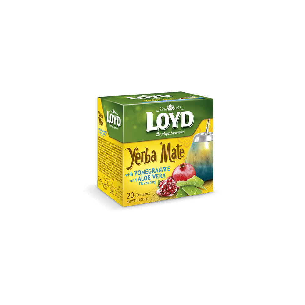 Loyd Yerba Mate With Pomegranate Flavor And Aloe Vera 20 Tea Bags