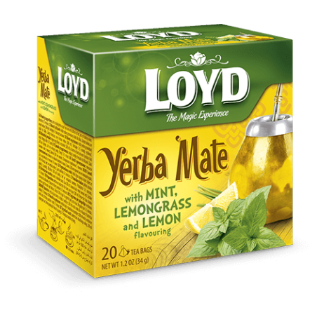 Loyd Yerba Mate mit Minze, Zitronengras und Zitrone, 20 Teebeutel