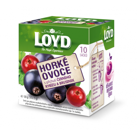 LOYD Hot Fruit Schwarze Johannisbeere & Cranberry 10 Teebeutel