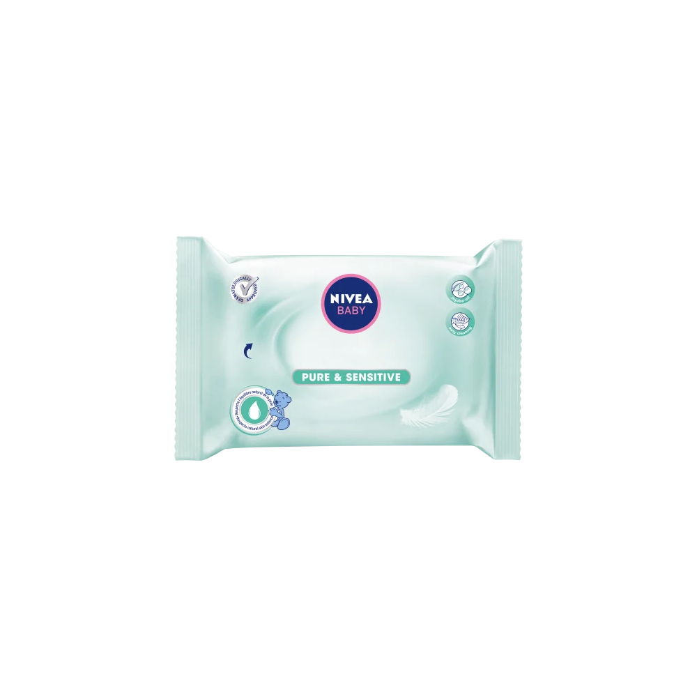 NIVEA BABY Rein & Sensitiv Feuchttücher 63 Stück