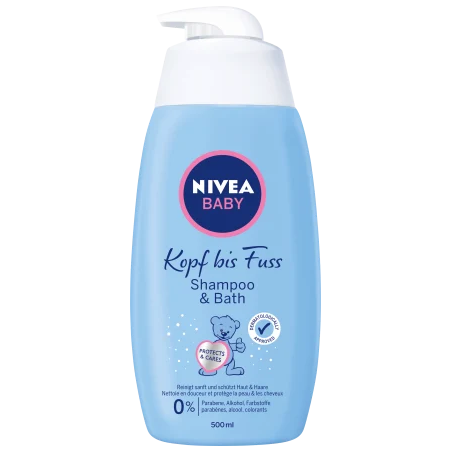 NIVEA BABY Shampoo & Bath 500 ml / 16.7 fl oz