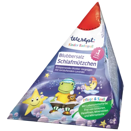 tetesept Bath additive for children, bathing fun, bubble salt, sleepyhead, 50 g