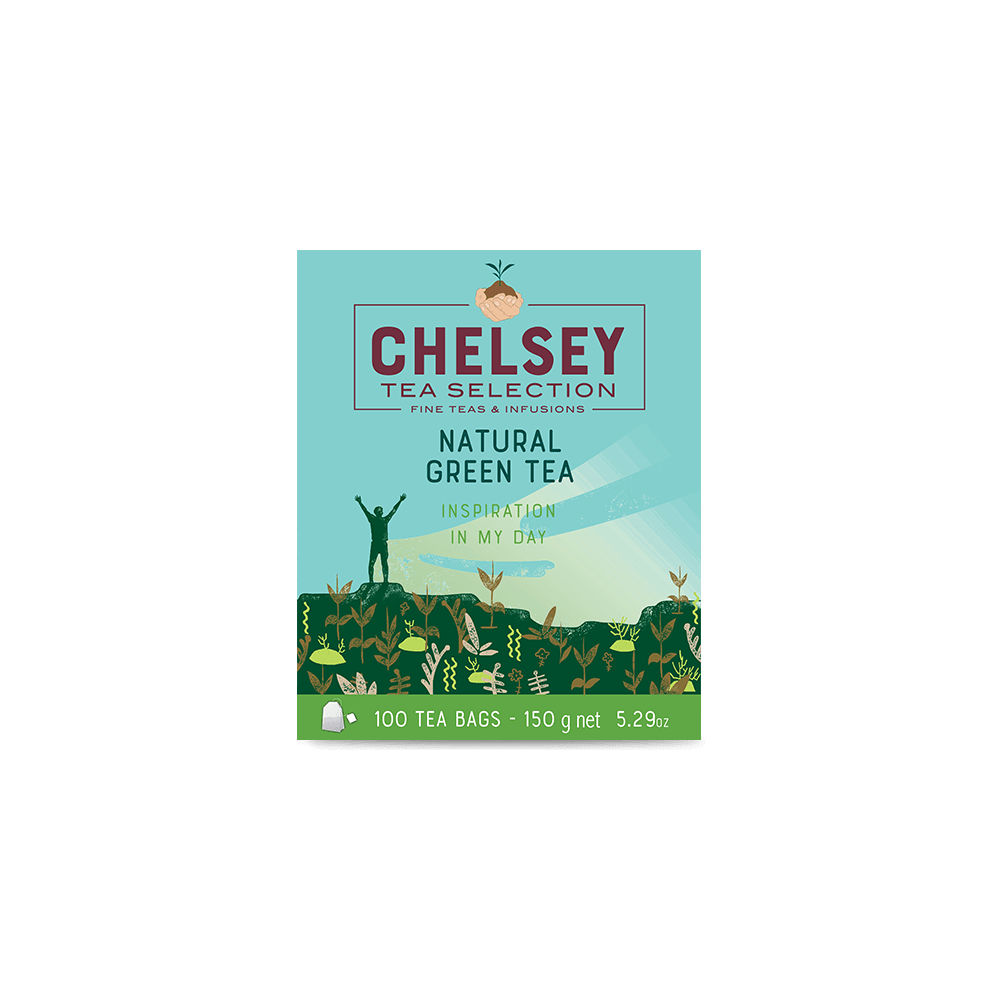 CHELSEY NATURAL GRÜNER TEE 100 Teebeutel, 150 g / 5,29 oz