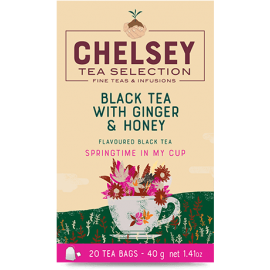 CHELSEY BLACK TEA WITH GINGER & HONEY 20 tea bags, 40g / 1.41oz