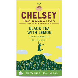 CHELSEY SCHWARZER TEE MIT ZITRONE 20 Teebeutel, 40 g / 1,41 oz