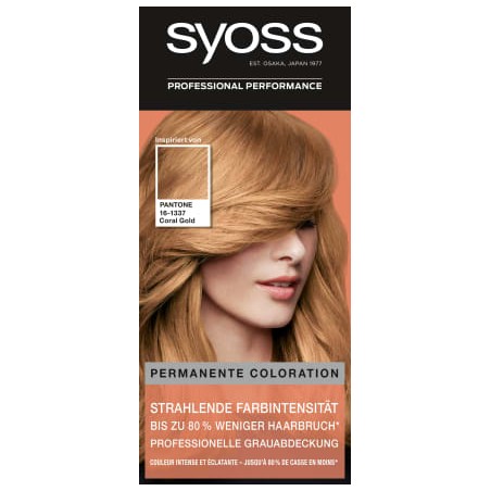 Syoss Hair Color Pantone Coral Gold 16-1337
