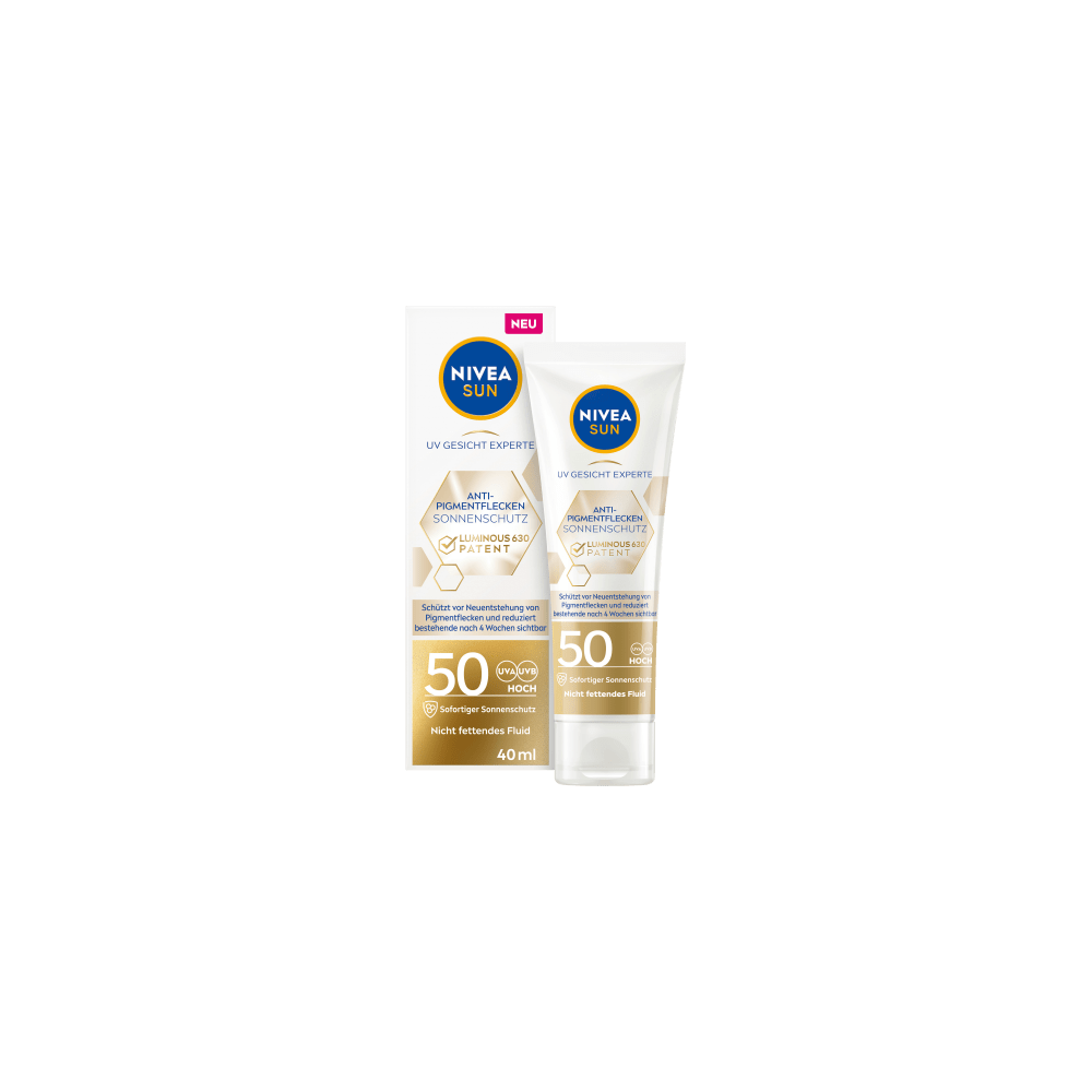 NIVEA SUN Sonnenfluid für das Gesicht, gegen Pigmentflecken LSF 50, 40 ml