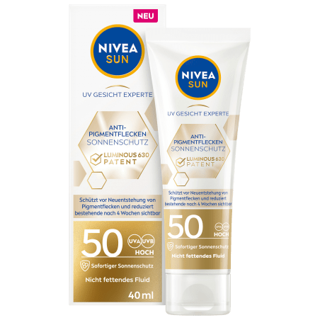NIVEA SUN Sonnenfluid für das Gesicht, gegen Pigmentflecken LSF 50, 40 ml