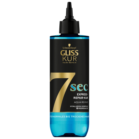 Schwarzkopf Gliss Kur 7Sec Aqua Revive 7Sec Express Repair Treatment 200 ml / 6.8 fl oz