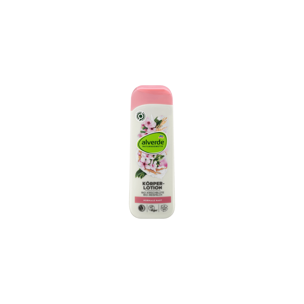 alverde Naturkosmetik organic cherry blossom & organic rice milk Body lotion 250 ml / 8.4 fl oz