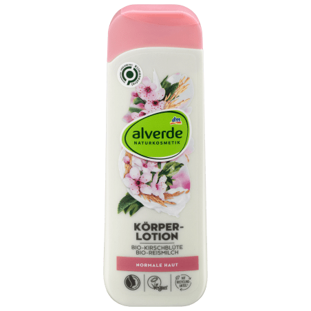 alverde Naturkosmetik organic cherry blossom & organic rice milk Body lotion 250 ml / 8.4 fl oz