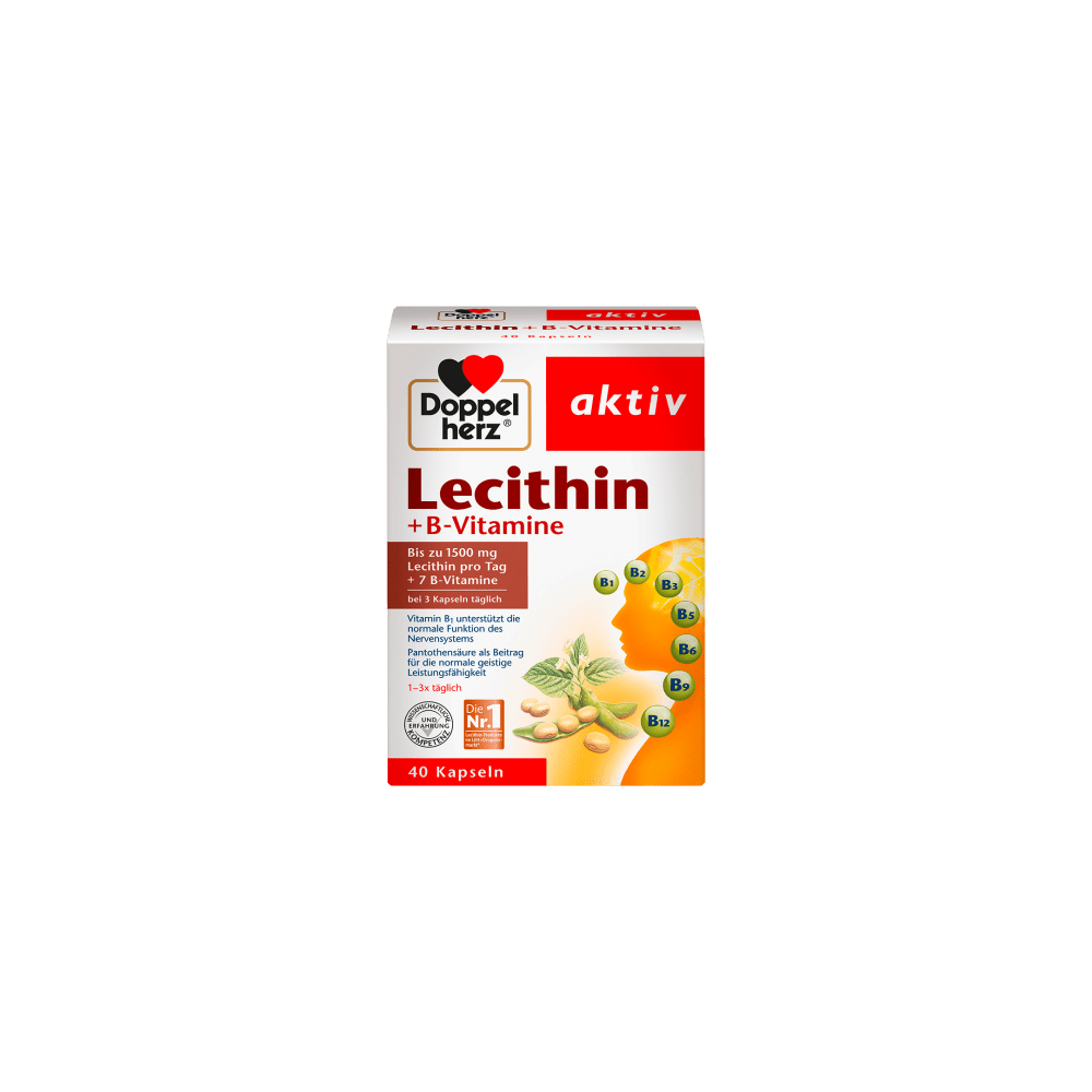 Doppel herz Lecithin + B vitamins capsules 40 pcs., 41.6 g