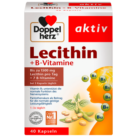 Doppel herz Lecithin + B vitamins capsules 40 pcs., 41.6 g