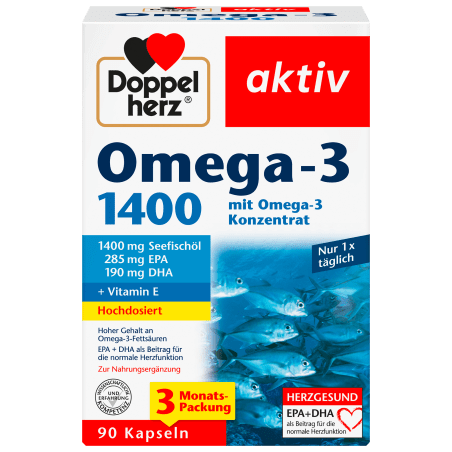 Doppel herz Omega-3 1400 capsules 90 pieces, 171.3 g