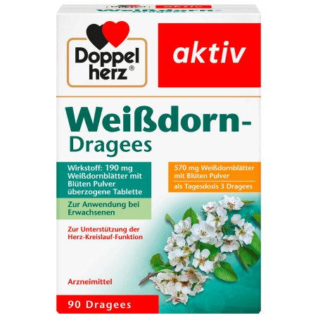 Doppel herz Hawthorn Dragees, 90 pc
