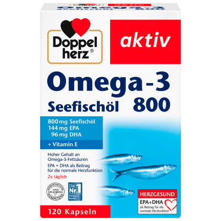 Doppel herz Omega-3 sea fish oil 800 capsules 120 pcs., 142 g