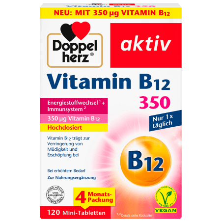 Doppel herz Vitamin B12 350 tablets 120 pieces, 48.2 g