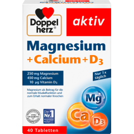 Doppelherz Aktiv Magnesium + Calcium + Vitamin D3 tablets 40 pcs