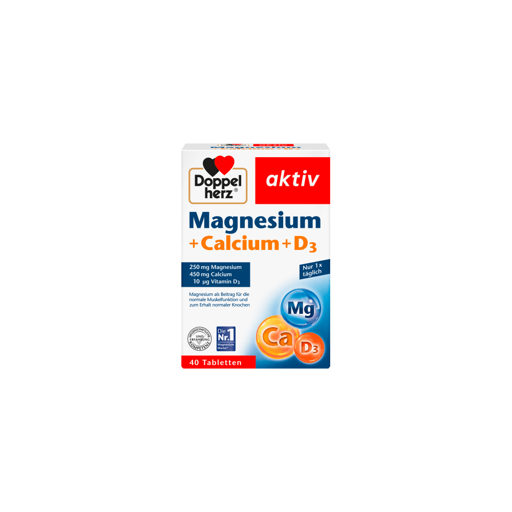 Doppelherz Aktiv Magnesium + Calcium + Vitamin D3 tablets 40 pcs