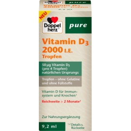 Doppel herz Vitamin D3 2000 IE Tropfen, 9.2 ml